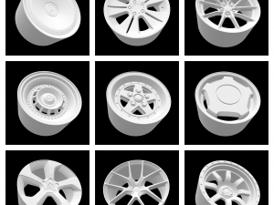 COLLECTION OF MORE THAN 150 DIFFERENT MODELS OF RIMS SCALABLE AND HOTWHEELS READY NEW FOR 2022 3D Print Model
