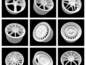 COLLECTION OF MORE THAN 150 DIFFERENT MODELS OF RIMS SCALABLE AND HOTWHEELS READY NEW FOR 2022 3D Print Model