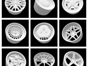 COLLECTION OF MORE THAN 150 DIFFERENT MODELS OF RIMS SCALABLE AND HOTWHEELS READY NEW FOR 2022 3D Print Model