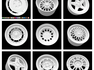 COLLECTION OF MORE THAN 150 DIFFERENT MODELS OF RIMS SCALABLE AND HOTWHEELS READY NEW FOR 2022 3D Print Model