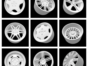 COLLECTION OF MORE THAN 150 DIFFERENT MODELS OF RIMS SCALABLE AND HOTWHEELS READY NEW FOR 2022 3D Print Model