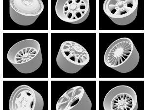 COLLECTION OF MORE THAN 150 DIFFERENT MODELS OF RIMS SCALABLE AND HOTWHEELS READY NEW FOR 2022 3D Print Model