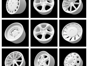 COLLECTION OF MORE THAN 150 DIFFERENT MODELS OF RIMS SCALABLE AND HOTWHEELS READY NEW FOR 2022 3D Print Model