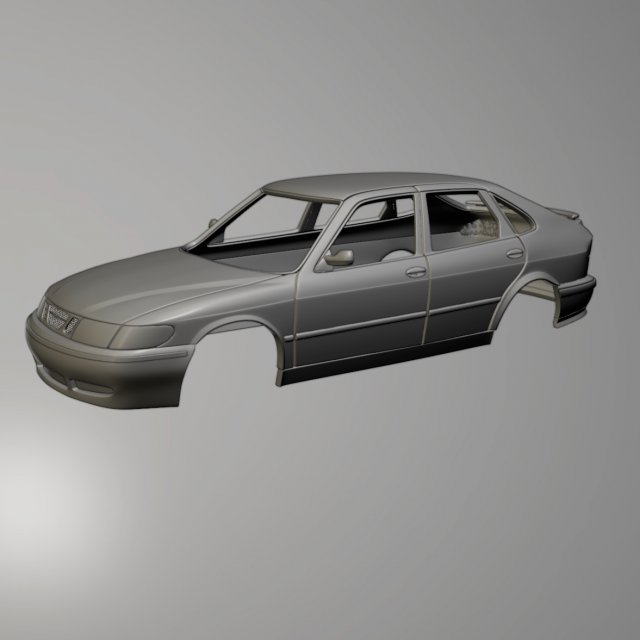 SAAB 9-3 Combi 3D प्रिंट मॉडल .c4d .max .obj .3ds .fbx .stl .blend 
