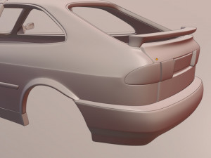 SAAB 9-3 Coupe 3D Print Model