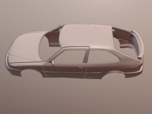 SAAB 9-3 Coupe 3D Print Model
