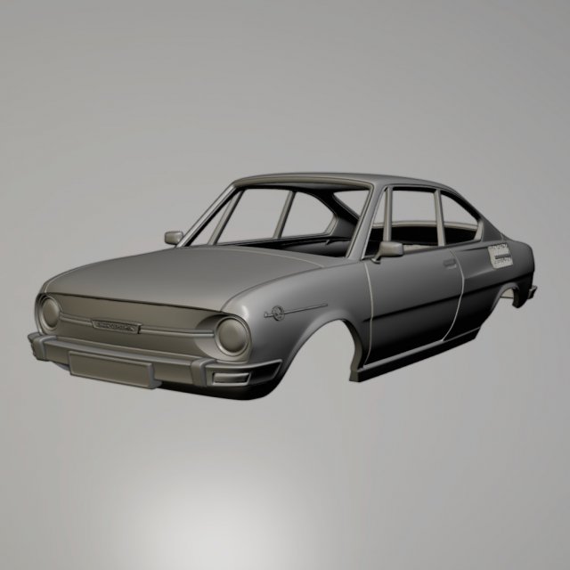 Skoda 110R 3D Print Model .c4d .max .obj .3ds .fbx .stl .blend