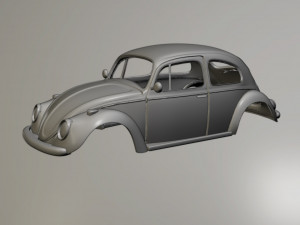 Volkswagen Beetle Generasi Pertama Model Cetak 3D