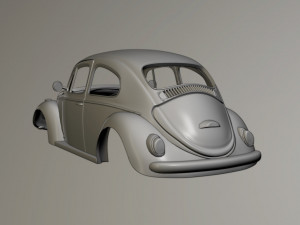 Volkswagen Beetle Generasi Pertama Model Cetak 3D