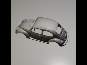 Volkswagen Beetle Generasi Pertama Model Cetak 3D