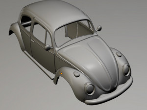 Volkswagen Beetle Generasi Pertama Model Cetak 3D