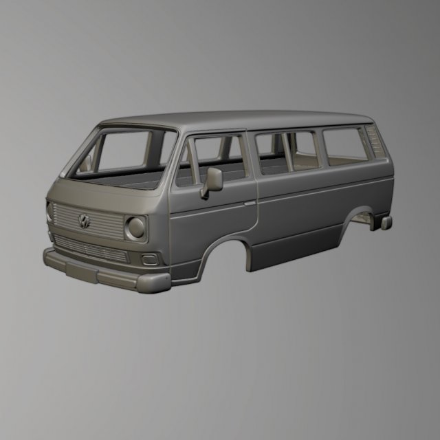 Volkswagen Transporter T3 Model do druku 3D .c4d .max .obj .3ds .fbx .stl .blend