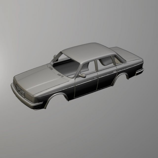 Volvo 244 DL 3D 打印模型 .c4d .max .obj .3ds .fbx .stl .blend