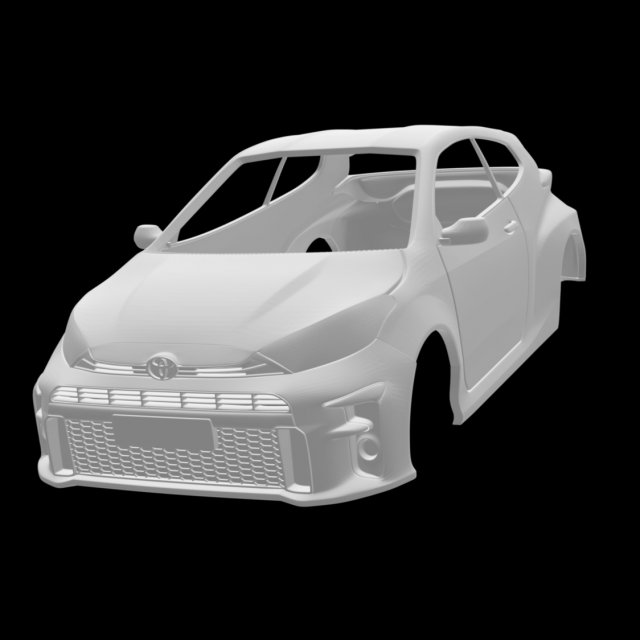 Toyota GR Yaris 3D 프린트 모델 .c4d .max .obj .3ds .fbx .stl .blend