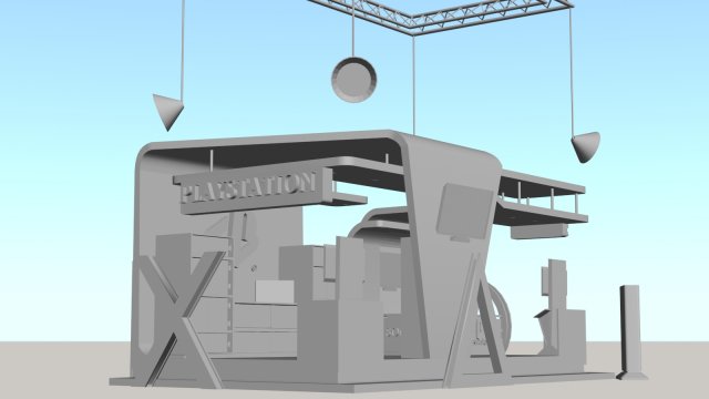stand playstation or any company 3D Model .c4d .max .obj .3ds .fbx .stl .blend 