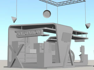 stand playstation o qualsiasi azienda Modello 3D