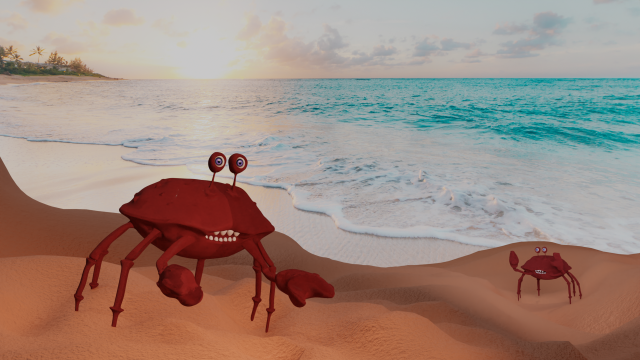cartoon crab 3D मॉडल .c4d .max .obj .3ds .fbx .stl .blend 
