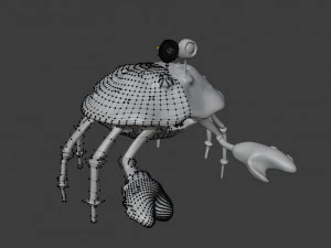 caranguejo de desenho animado Modelo 3D