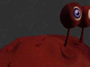 caranguejo de desenho animado Modelo 3D