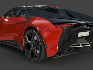 fenyr supersport wmotors red 3D 模型