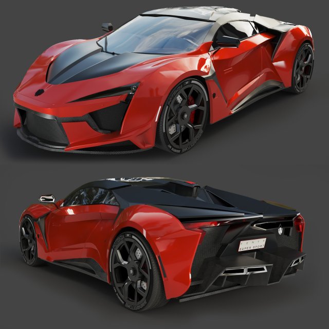 fenyr supersport wmotors red 3D 模型 .c4d .max .obj .3ds .fbx .stl .blend 