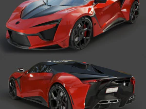 fenyr supersport wmotors 红色 3D 模型