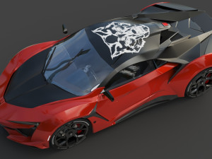 fenyr supersport wmotors red 3D 模型