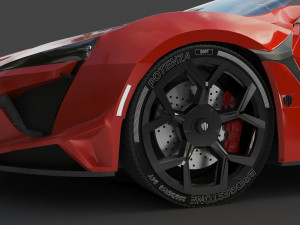 fenyr supersport wmotors red 3D 模型