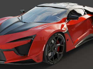 fenyr supersport wmotors red 3D 模型