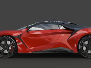 fenyr supersport wmotors red 3D 模型