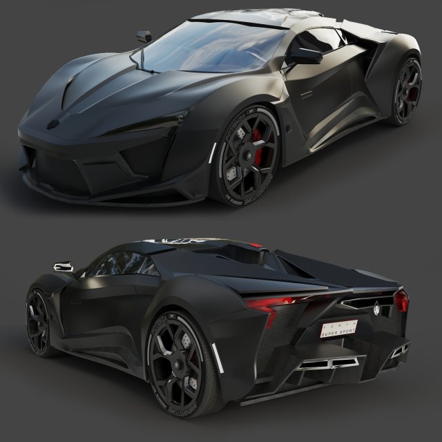 fenyr supersport wmotors black 3D Модель .c4d .max .obj .3ds .fbx .stl .blend 