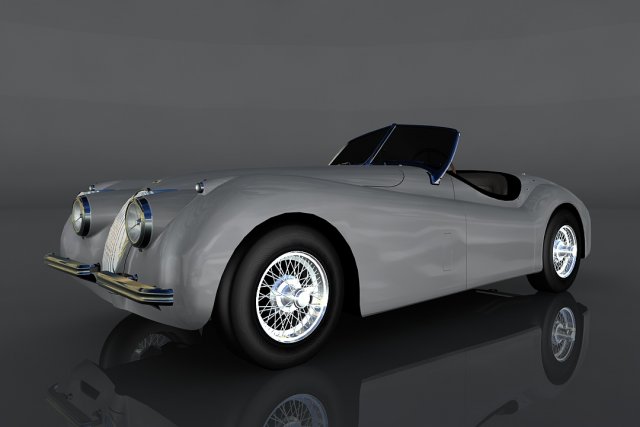 jaguar xk120 3Dモデル .c4d .max .obj .3ds .fbx .stl .blend 