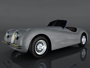 jaguar xk120 3D Model