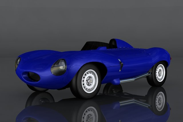 jaguar d-type Modèle 3D .c4d .max .obj .3ds .fbx .stl .blend 