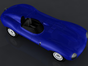 jaguar d-type Modèle 3D