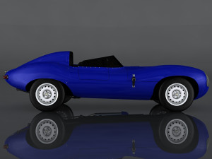 jaguar d-type Modèle 3D