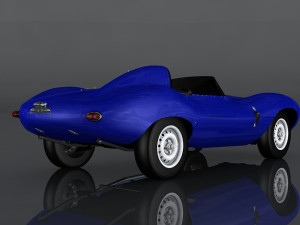 jaguar d-type Modèle 3D