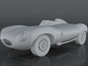 jaguar d-type Modèle 3D