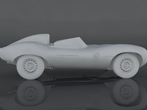 jaguar d-type Modèle 3D
