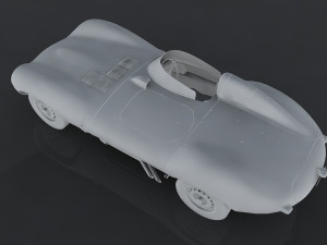 jaguar d-type Modèle 3D