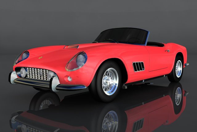 ferrari 250 california Modello 3D .c4d .max .obj .3ds .fbx .stl .blend 