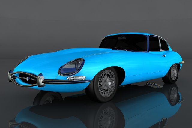 jaguar e-type s1 3D Модель .c4d .max .obj .3ds .fbx .stl .blend 