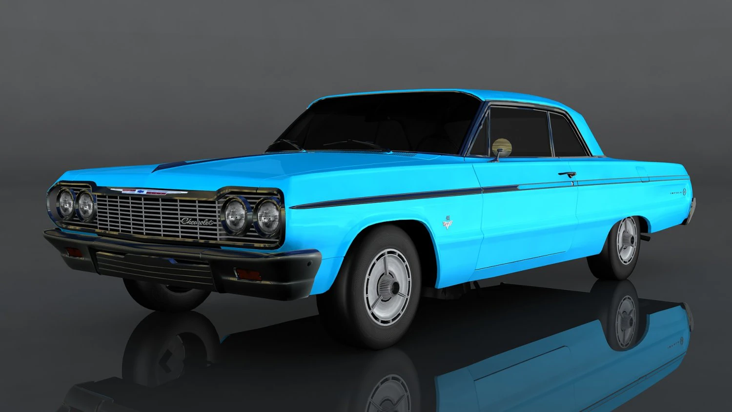chevrolet impala ss 409 3D Model .c4d .max .obj .3ds .fbx .stl .blend 