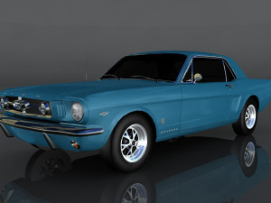 1965 frd mustang gt 3D Модель