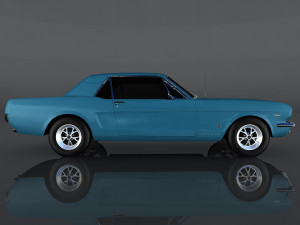 1965 frd mustang gt 3D 模型