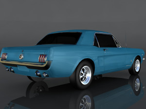 1965 frd mustang gt 3D 模型