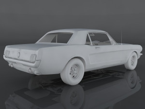 1965 frd mustang gt 3D 模型