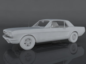 1965 frd mustang gt 3D 模型