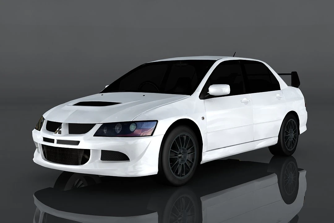 mitsubishi lancer evolution 3D Model .c4d .max .obj .3ds .fbx .stl .blend 