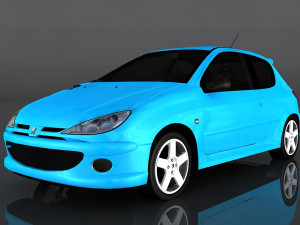 peugeot 206 rc 3D Model